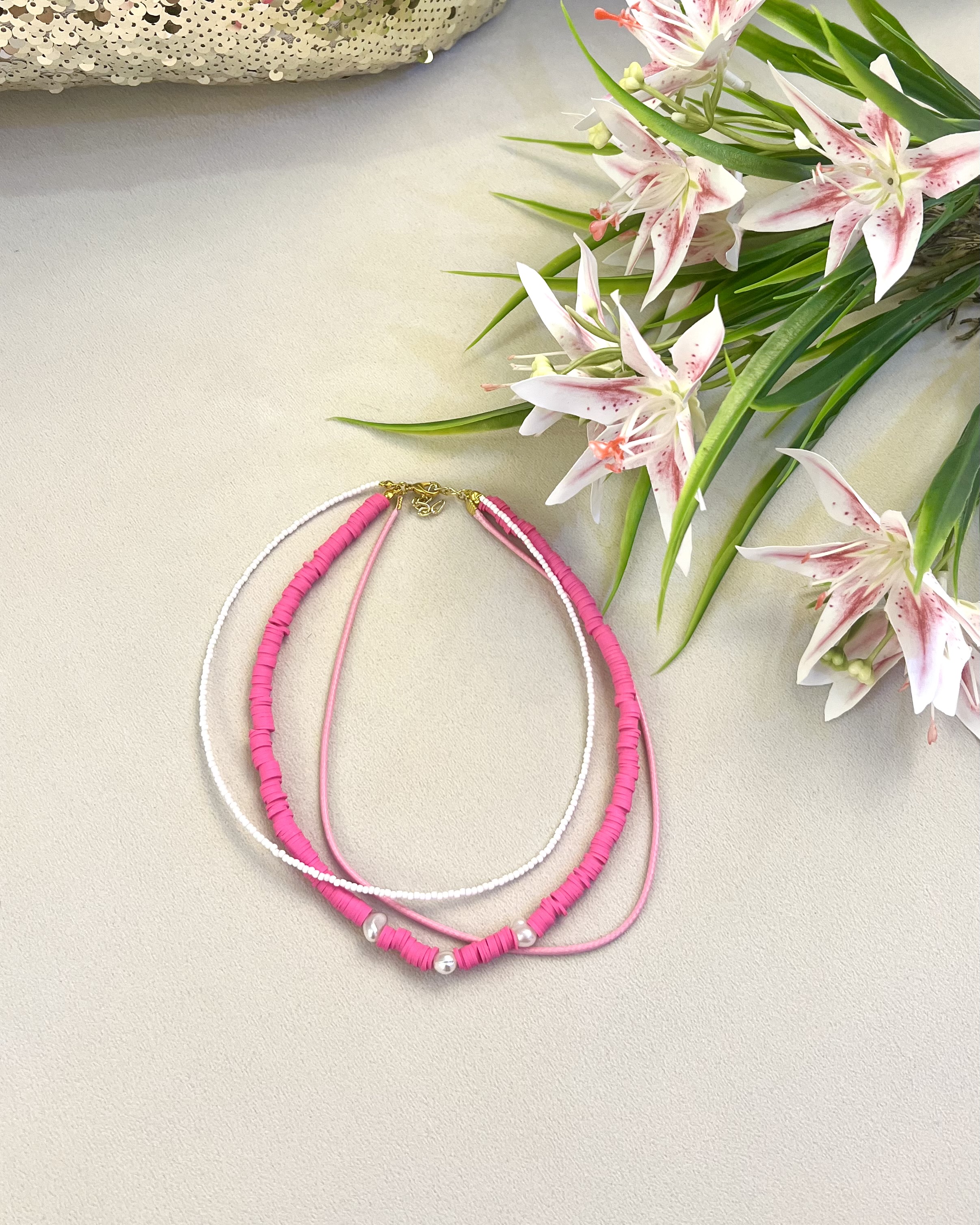 گردنبند سه تایی مروارید 💘