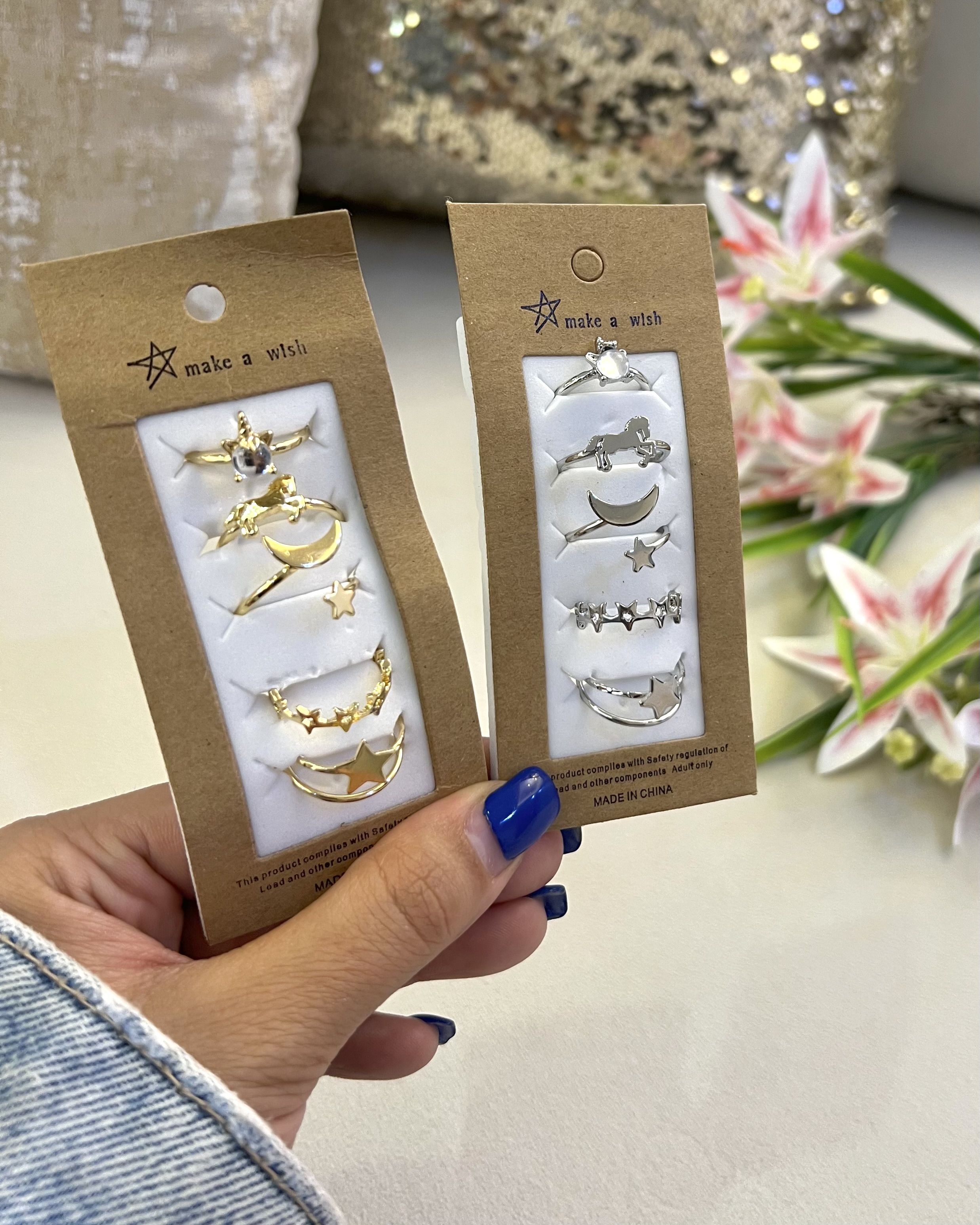 پک ۵ تایی انگشتر تک شاخ🦄